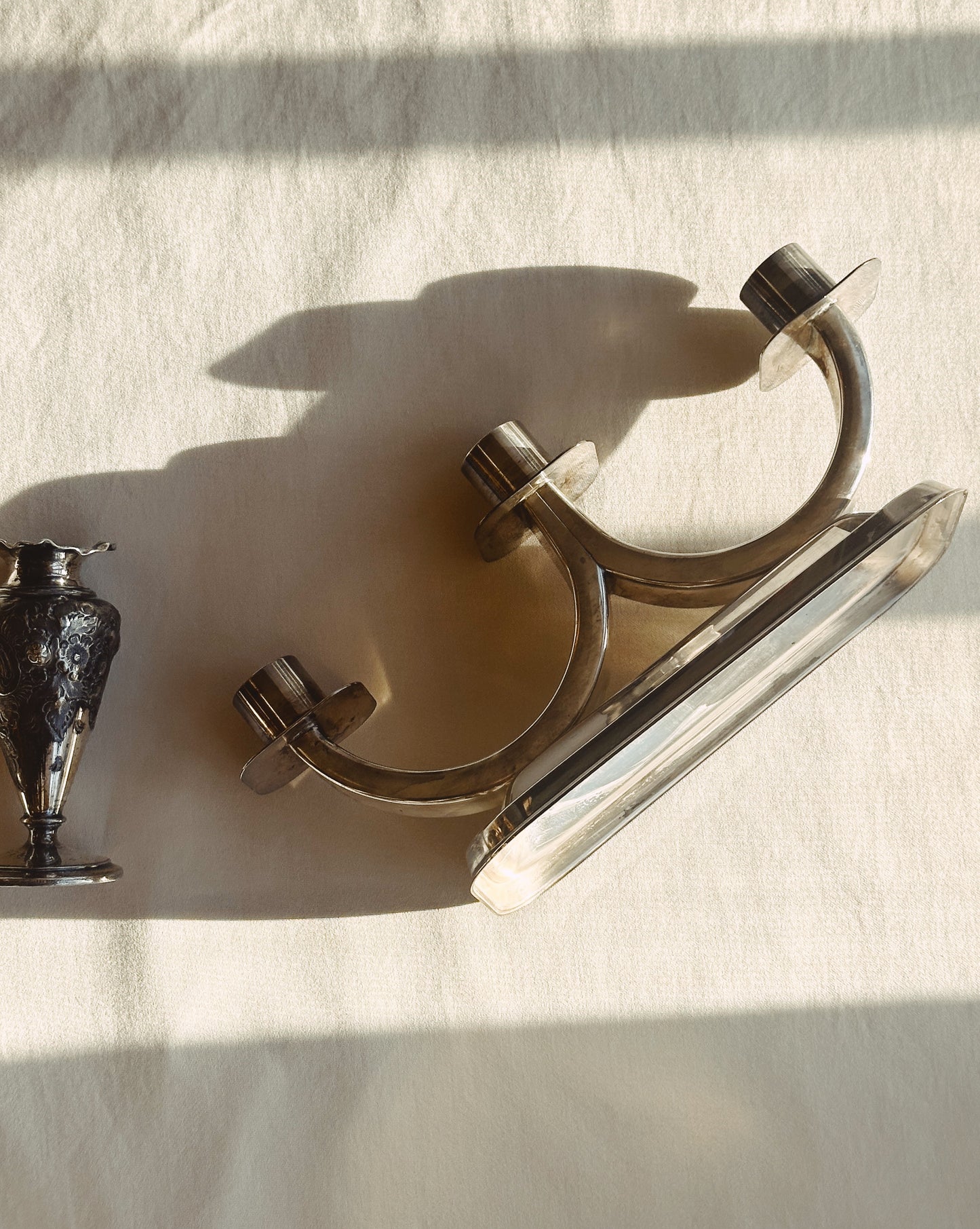 Mid-Century Silver Plated Candelabra