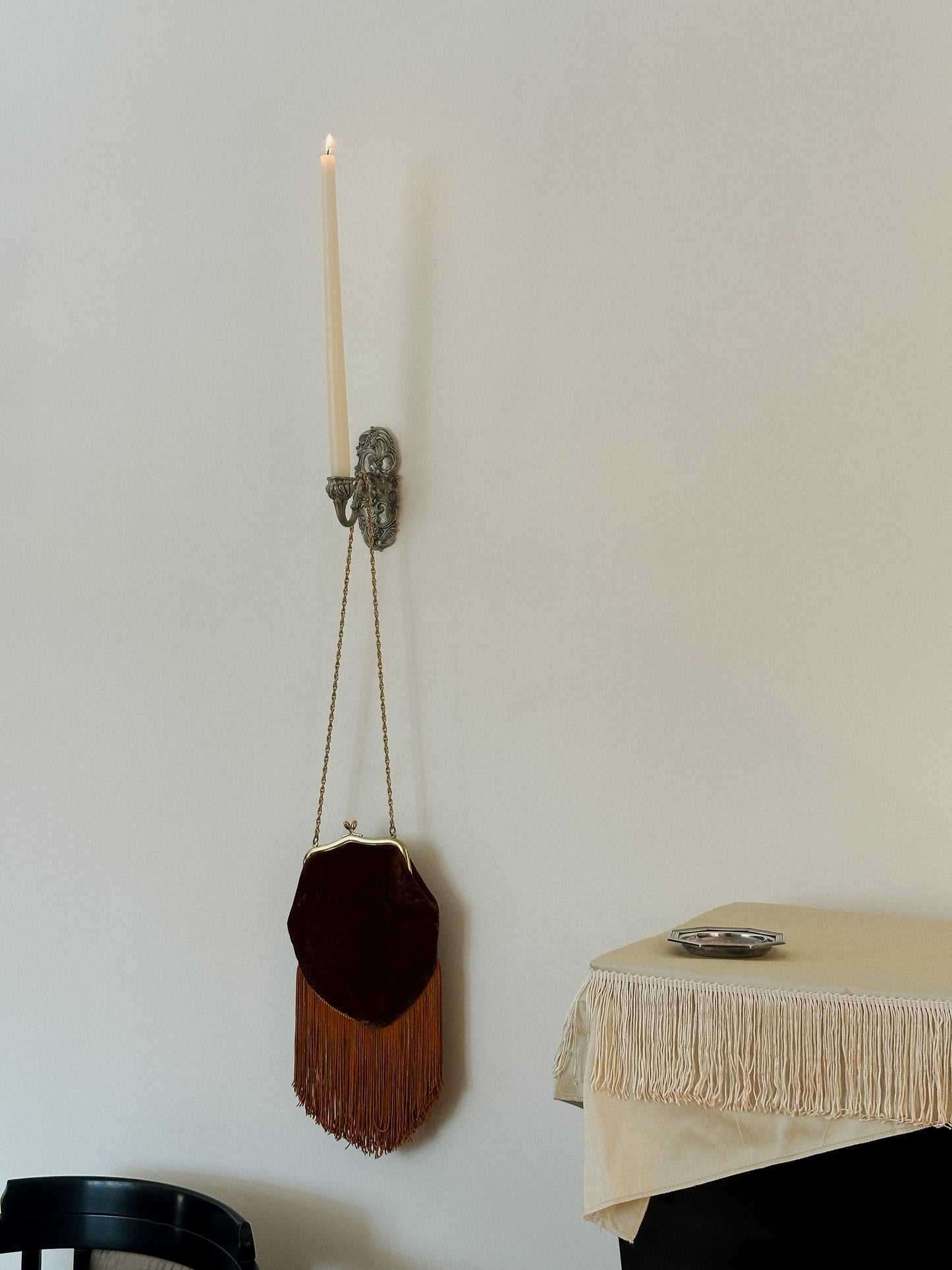 Velvet and Fringe Purse