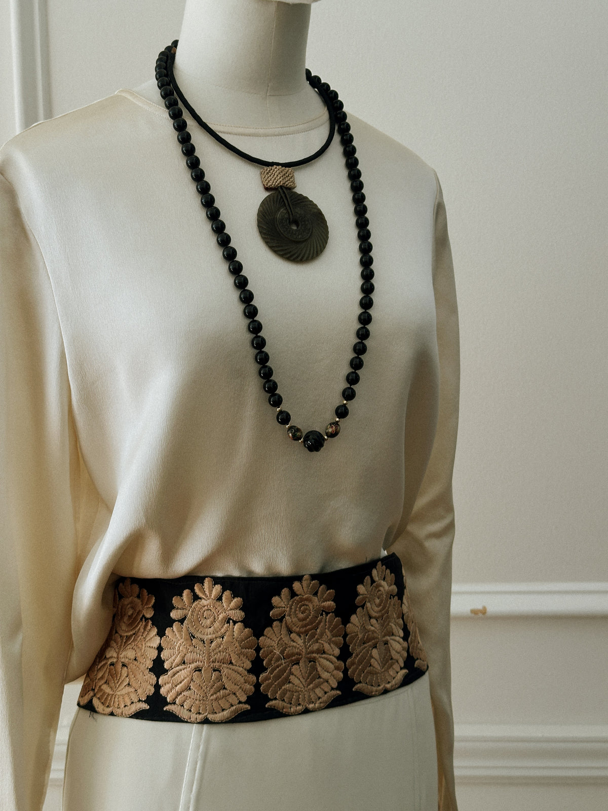 Black Onyx Beaded Necklace