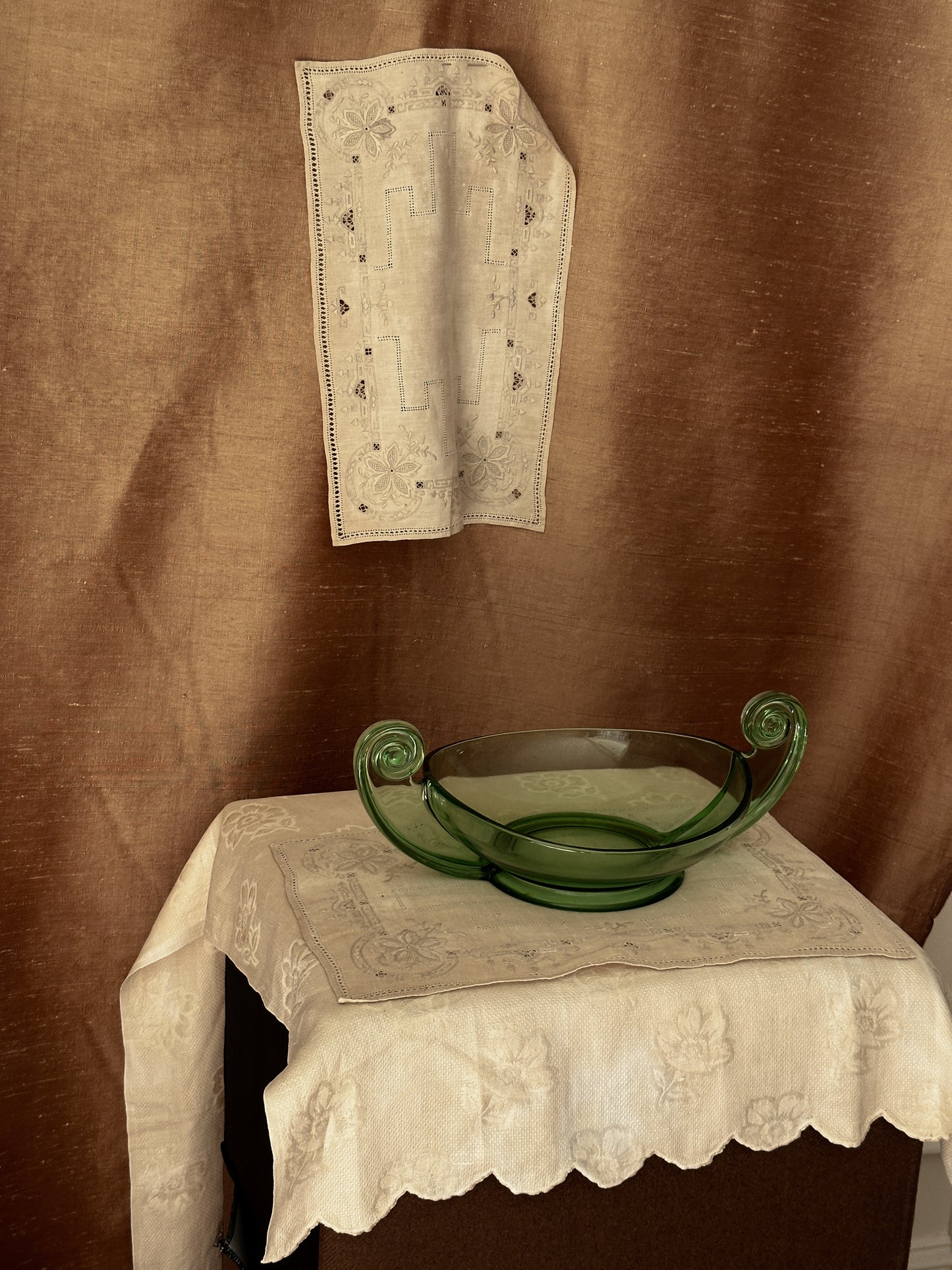 Green Blown Glass Bowl