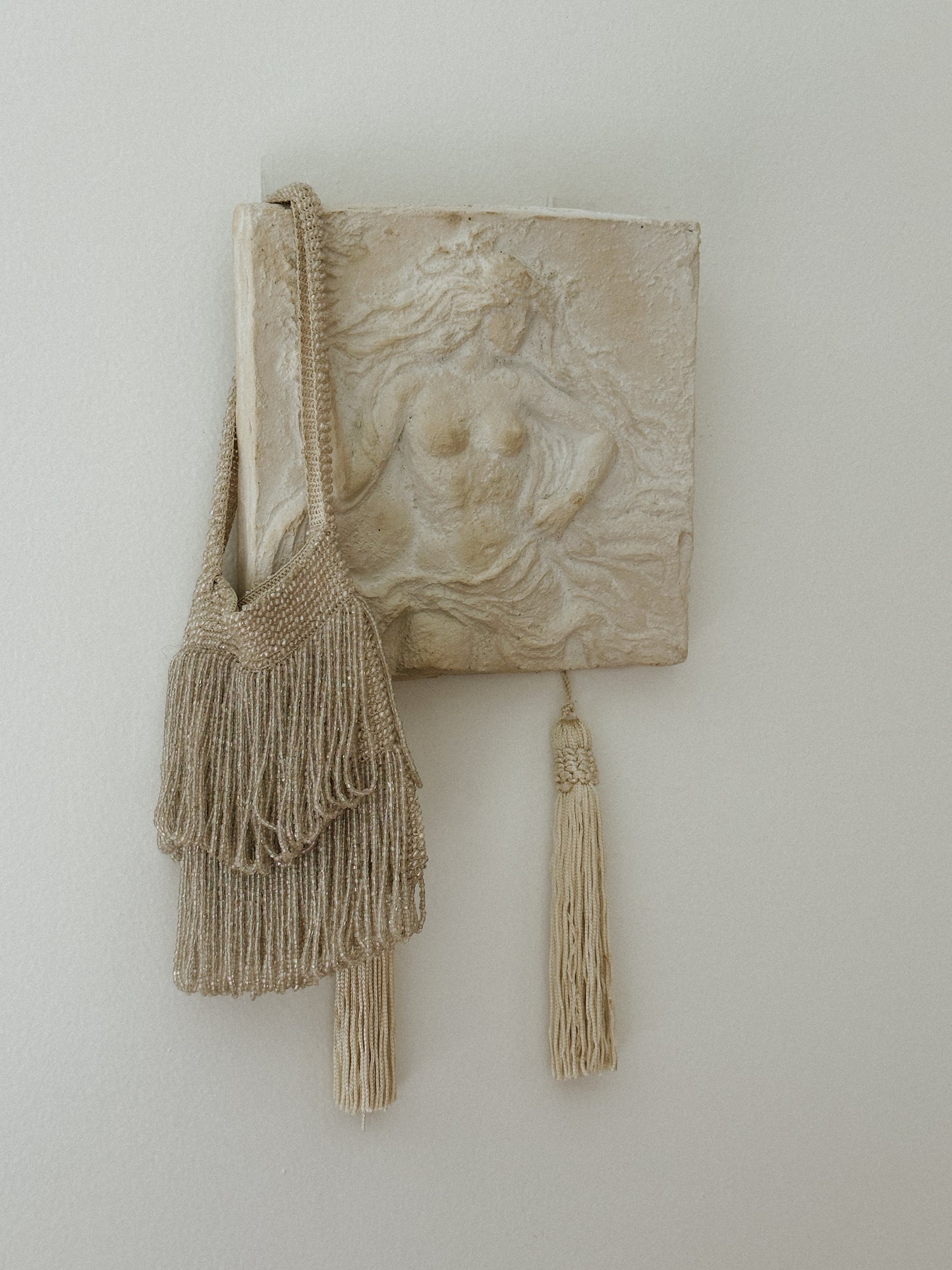 Plaster Female Form Wall Plaque