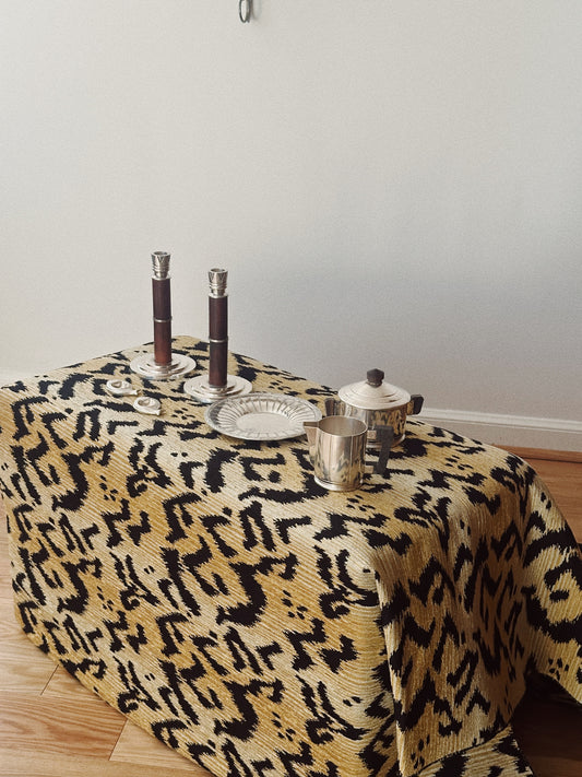 Ercuis Silver-Plated & Wood Deco Candlesticks/ Pair