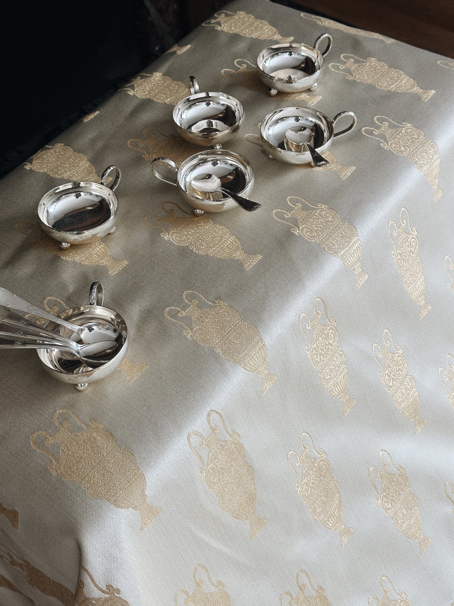Satin Amphora Motif Fabric