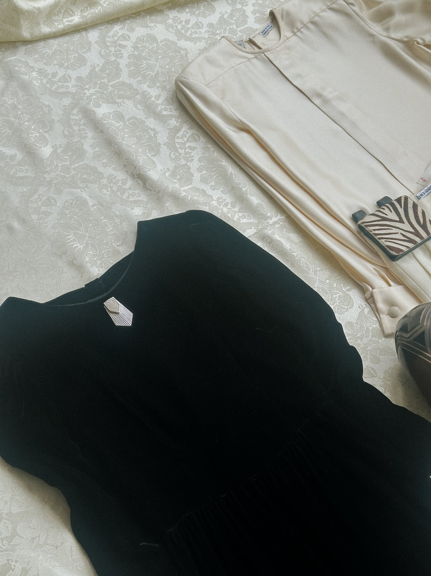 Black Velvet Dress with Accented Back