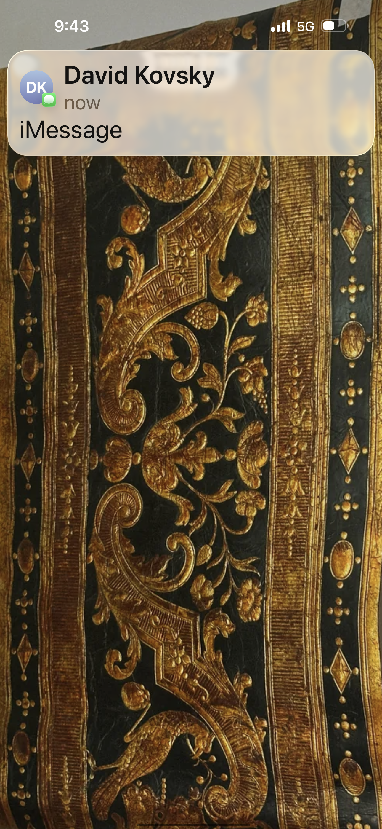 Lutson Goudleder French Gilt Leather Panel