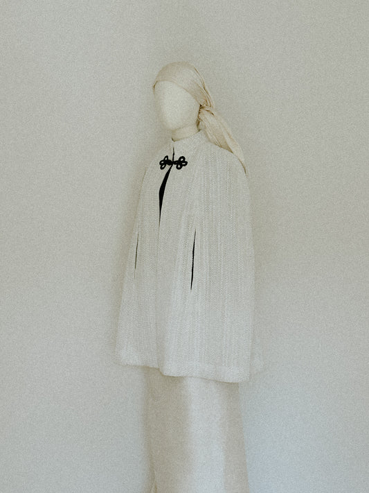 White Knitted Cape