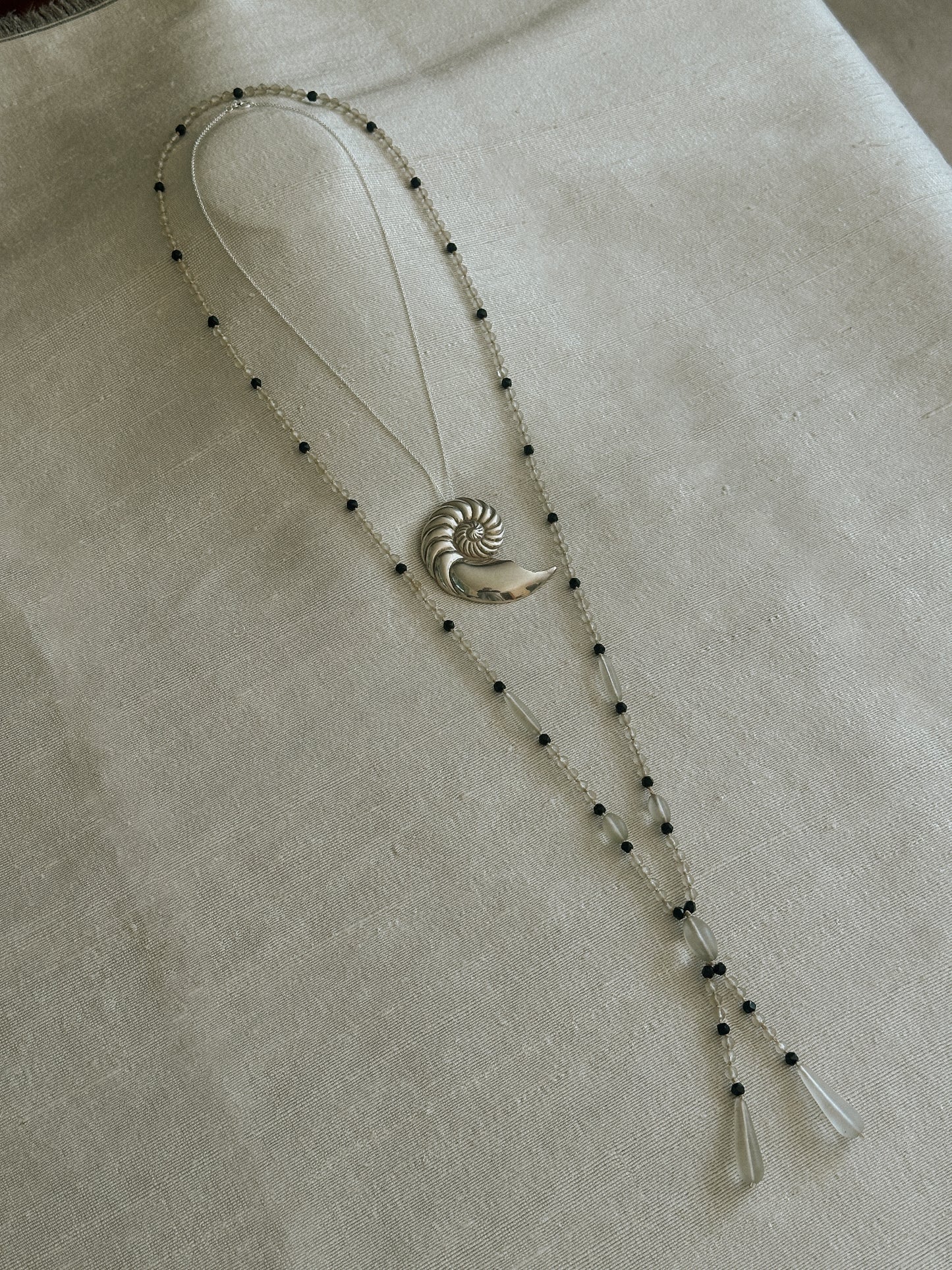 Sterling Silver Nautilus Shell Pendant Necklace