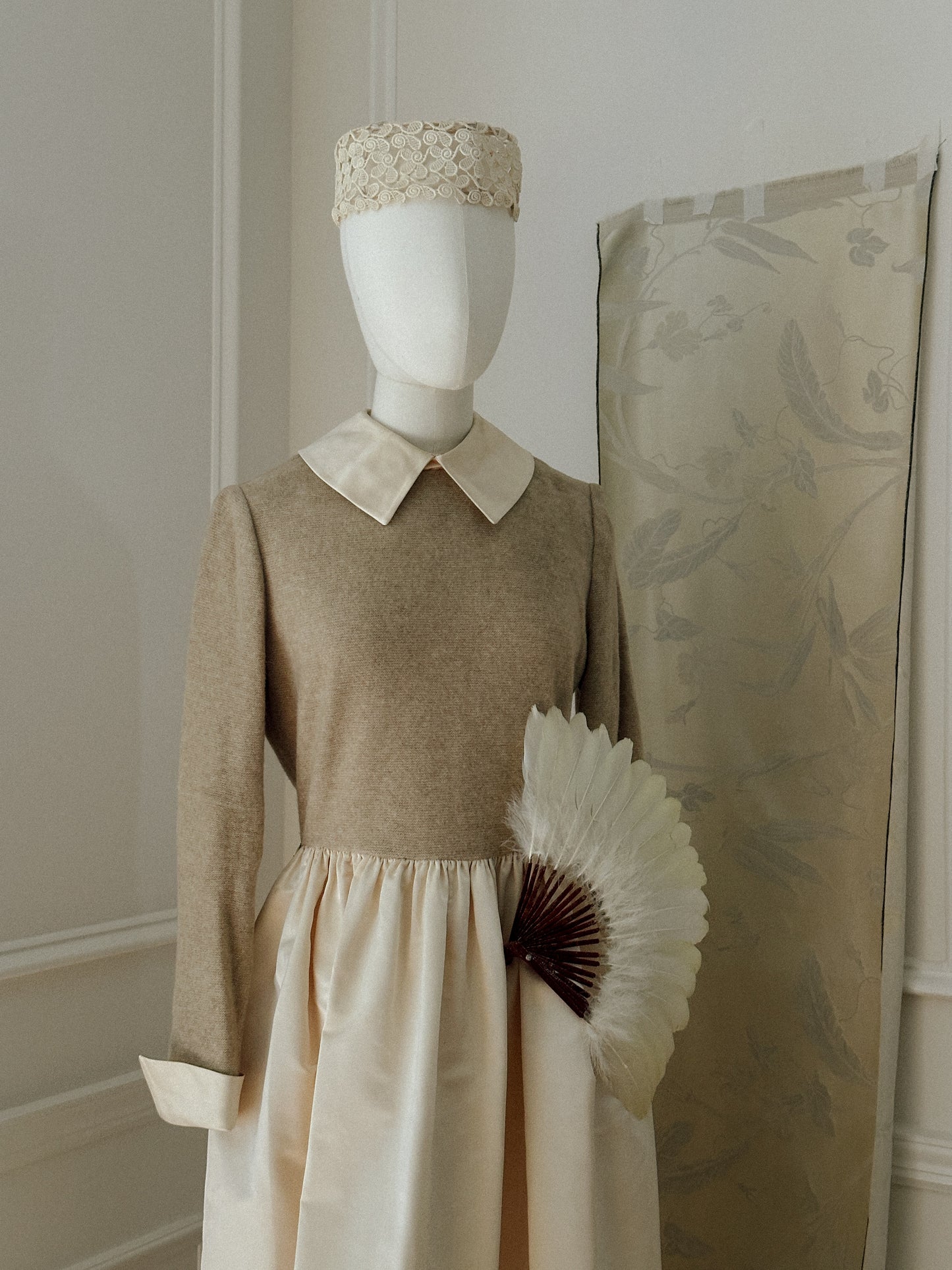 Butter Yellow Feather Fan