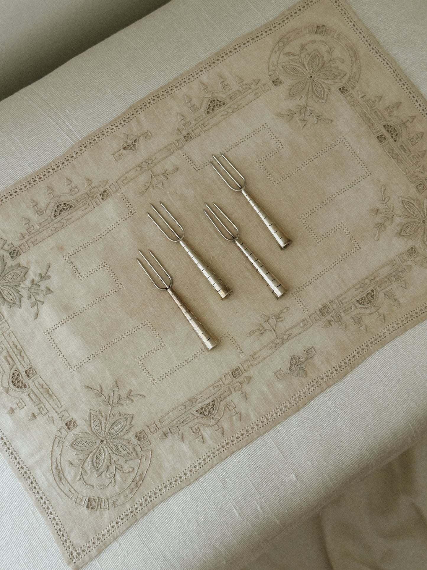 Set of Four Sterling Appetizer Forks
