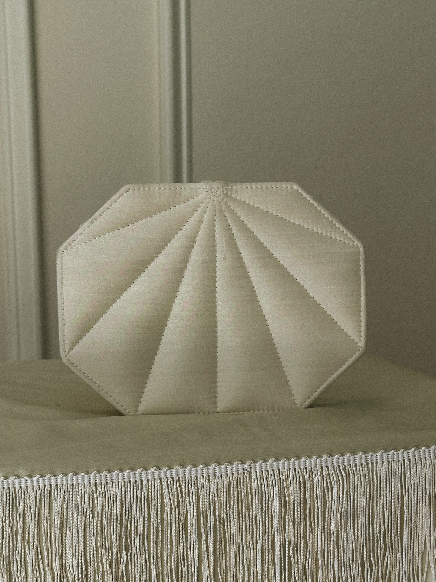Ivory Thai Silk Purse