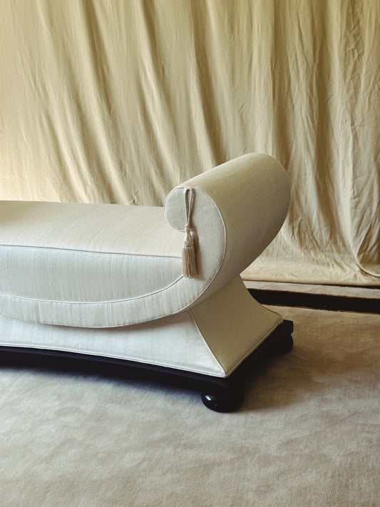 Scroll Bench in Woven Thai Silk