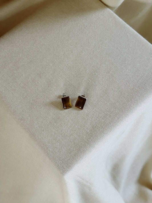 Sterling and Tiger’s Eye Earrings
