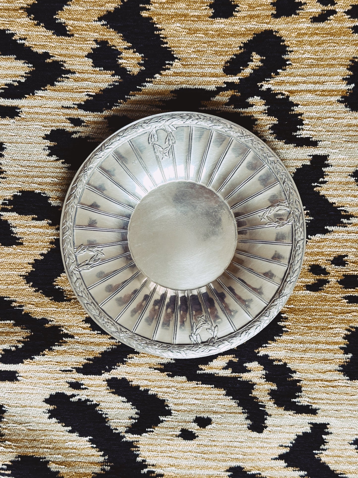 Silver plated Gallia dish by Christofle