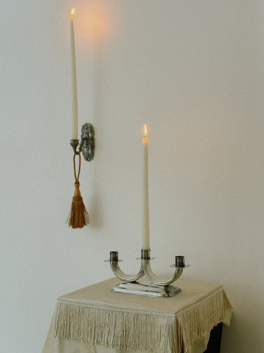 Mid-Century Silver Plated Candelabra 
