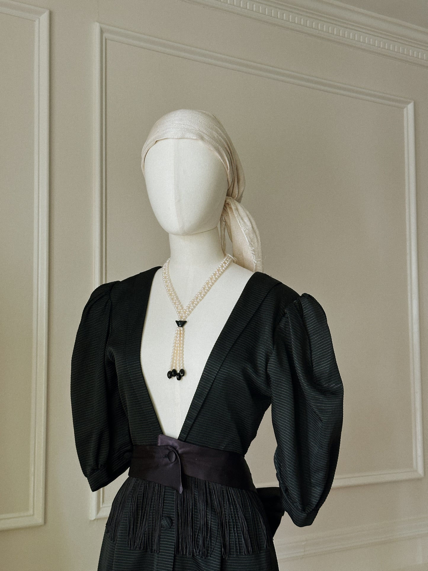 Pearl Necklace with Tassel Drop