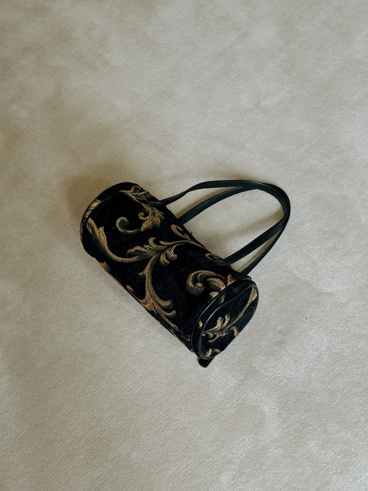 Black & Gold Embroidered Bag
