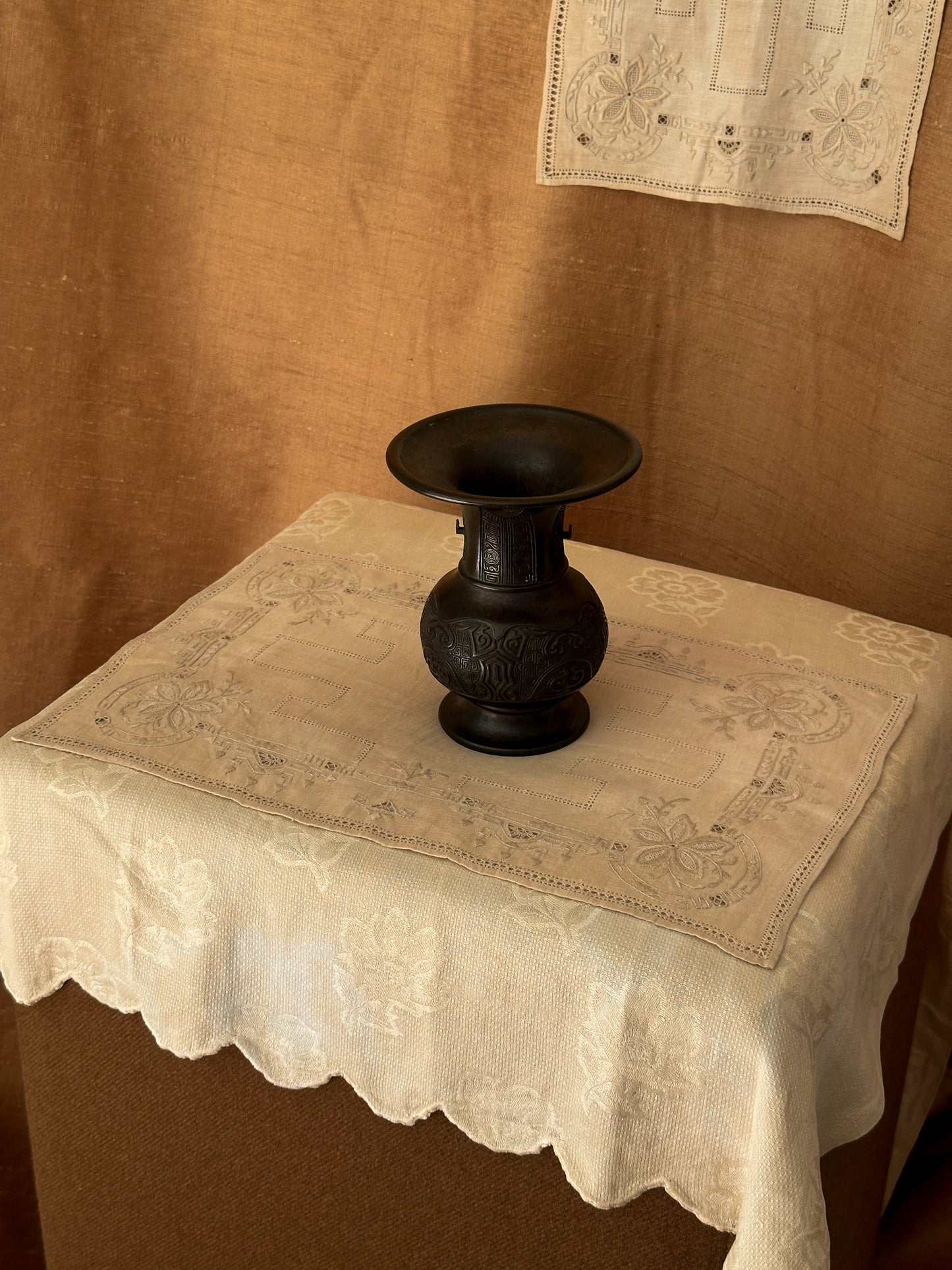 Archaistic Relief Bronze Vase