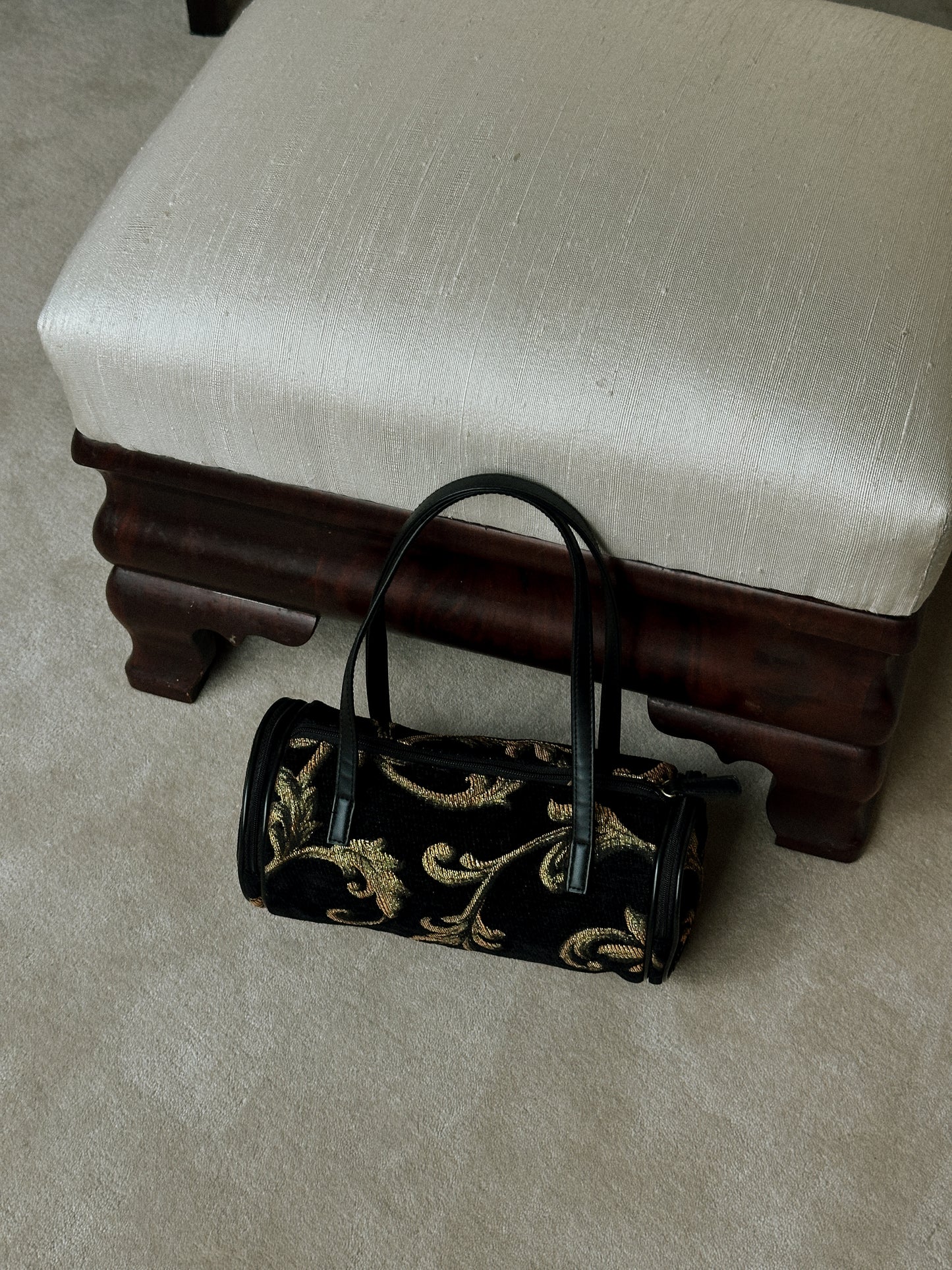 Black & Gold Embroidered Bag