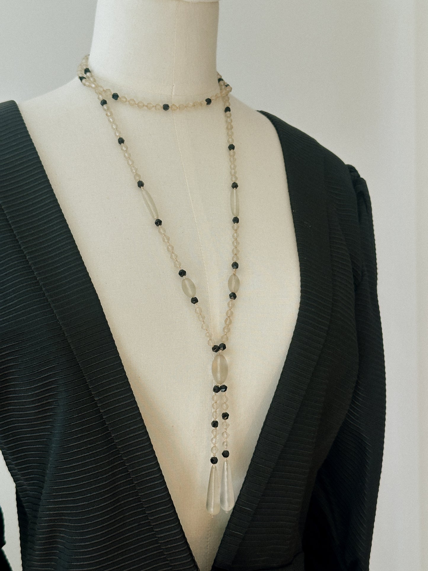 Czech Glass Lariat Necklace 