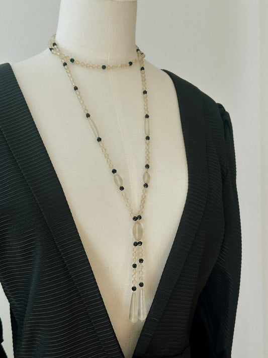 Czech Glass Lariat Necklace 