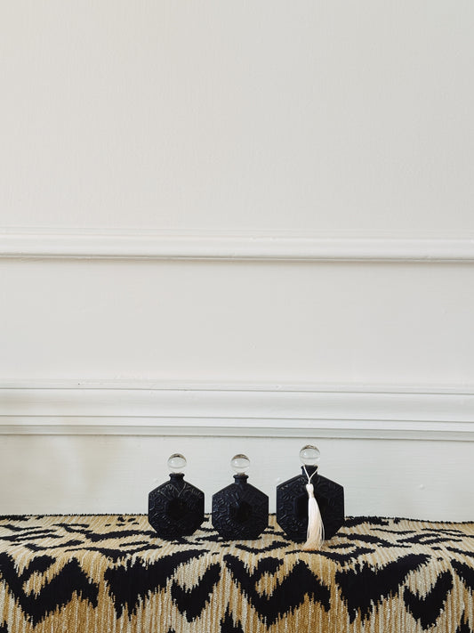 Set of Three Art Deco Scent Bottles
