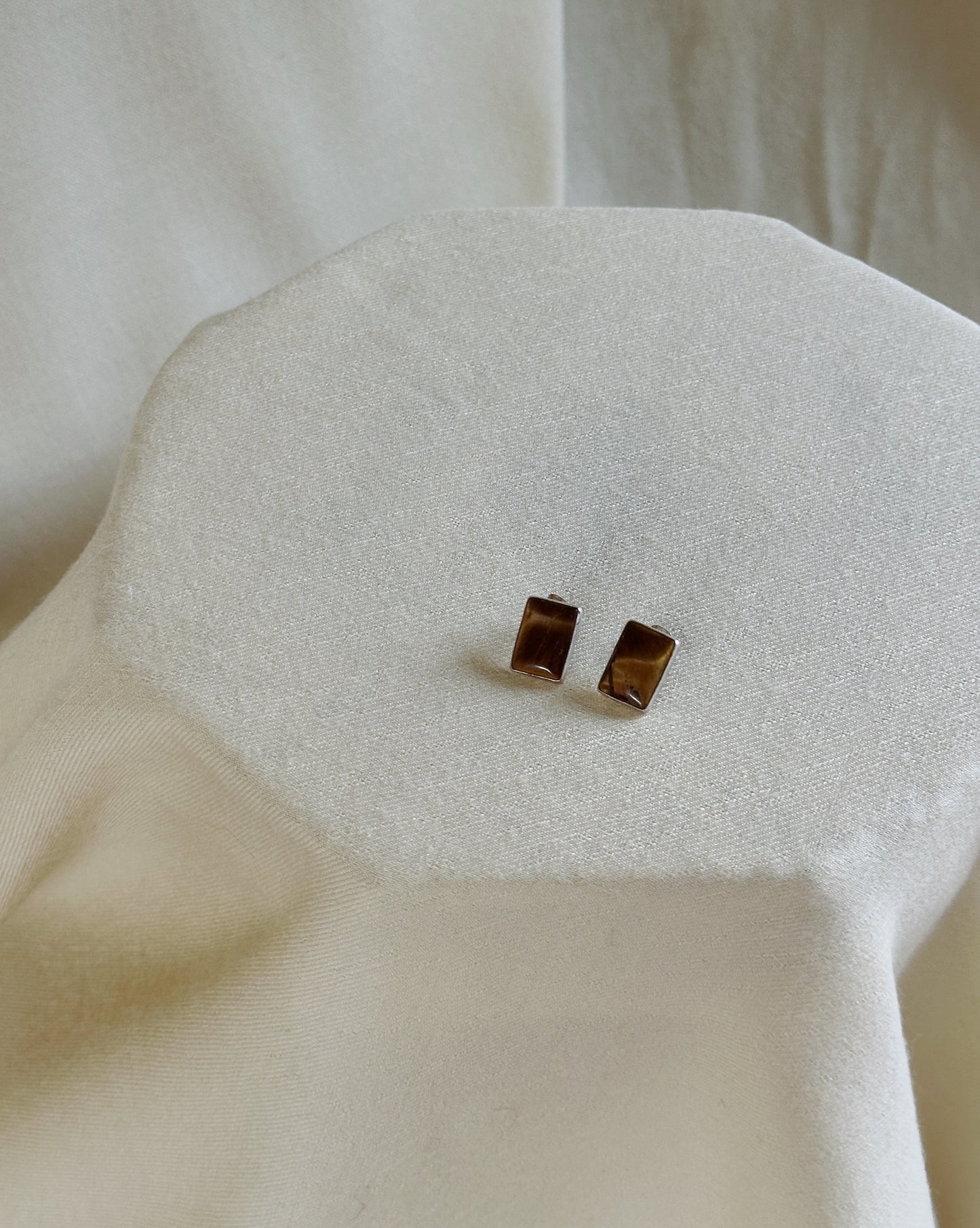 Sterling and Tiger’s Eye Earrings