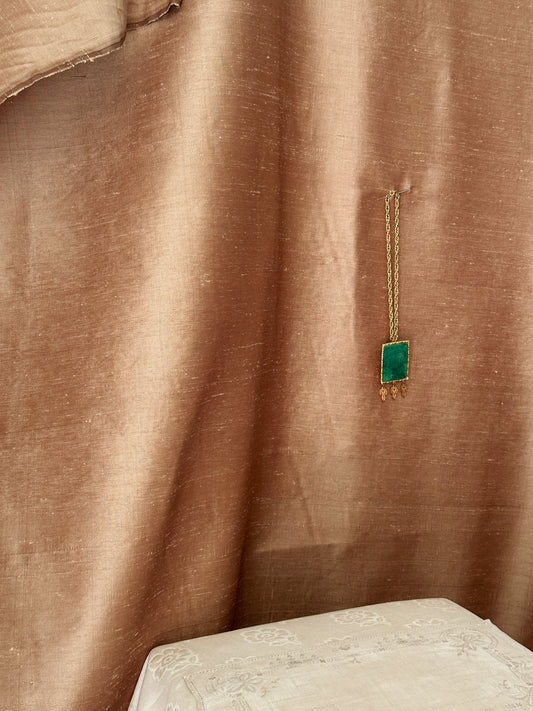 Jade Like Pendant Necklace