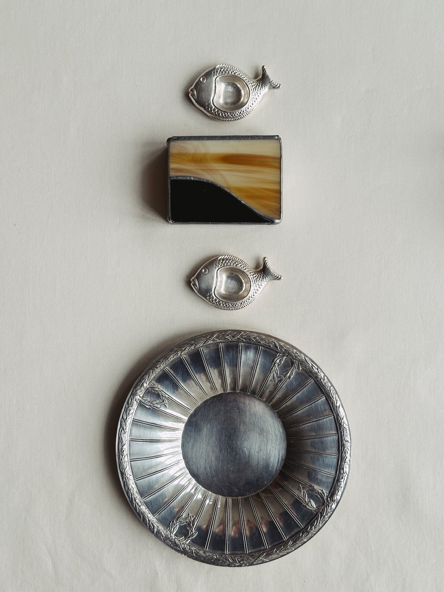 Silver plated Gallia dish by Christofle