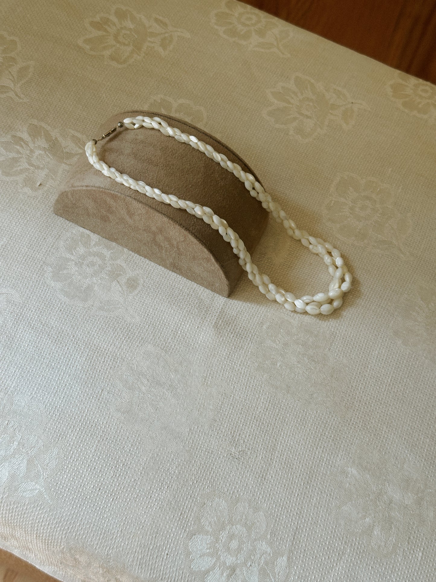 Triple Strand Mother of Pearl Necklace