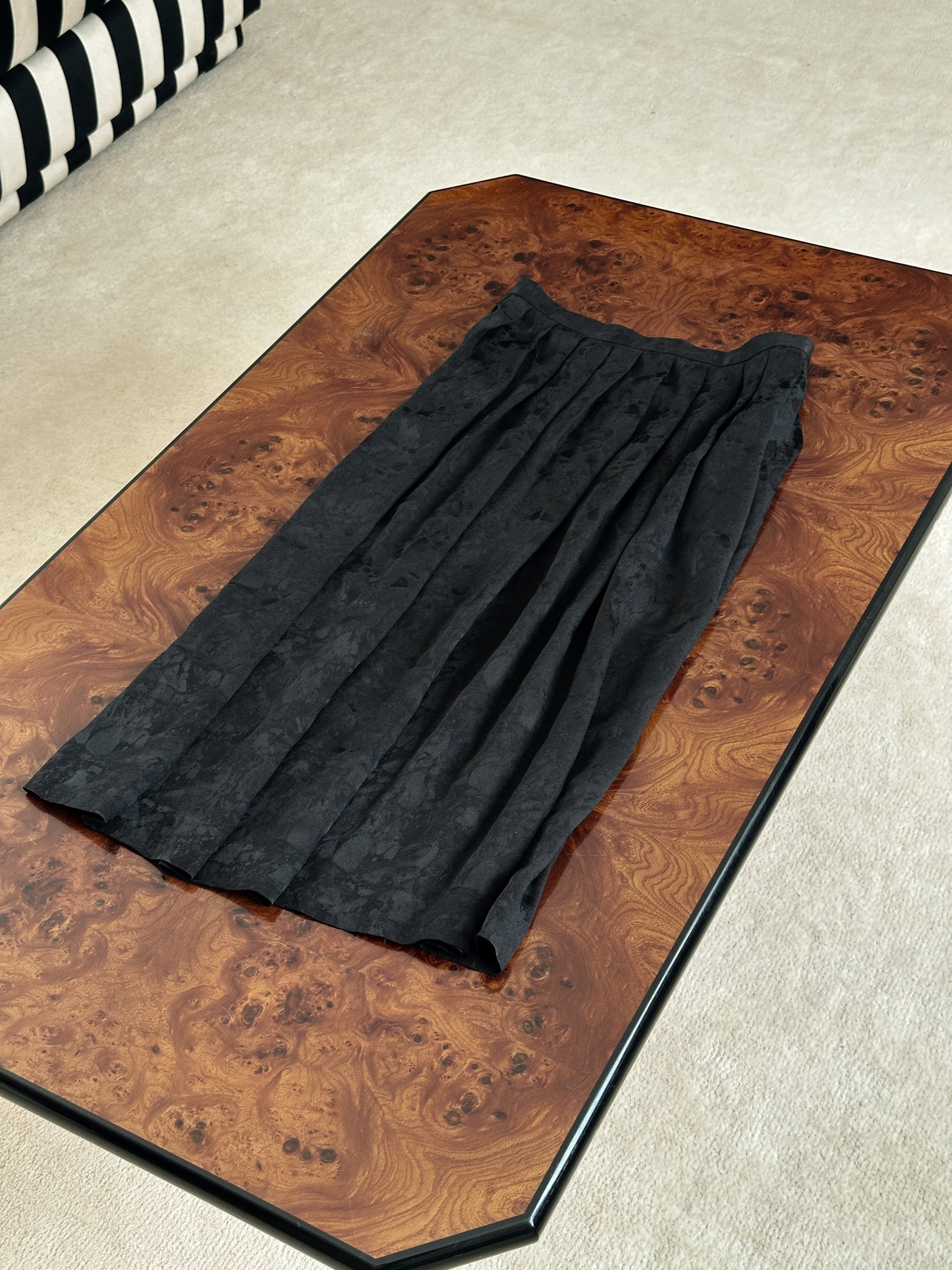 Pleated Silk Skirt