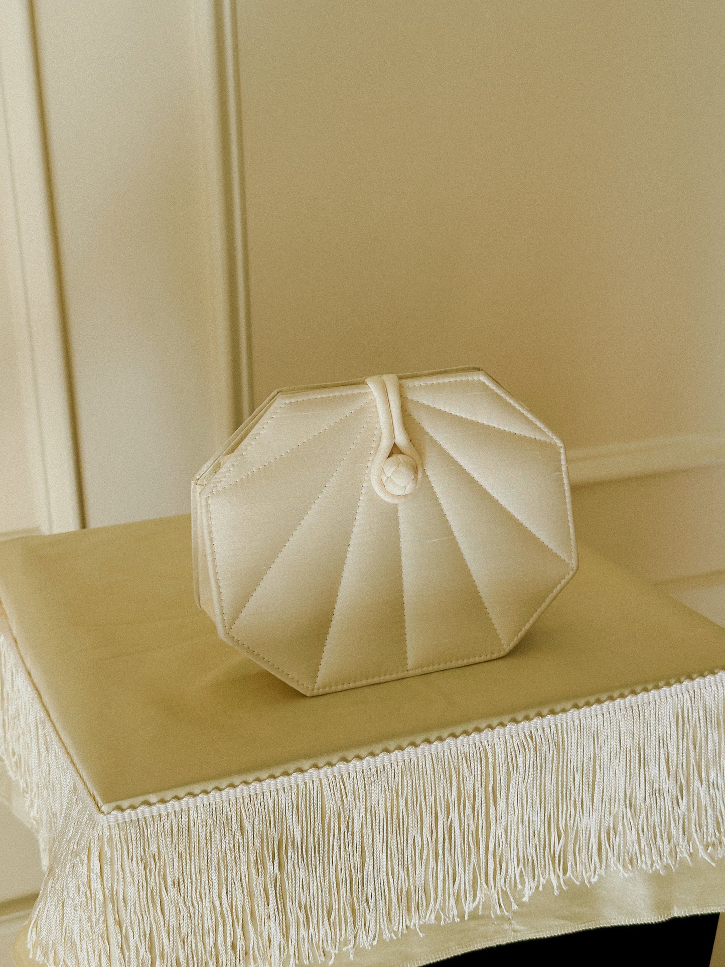 Ivory Thai Silk Purse 