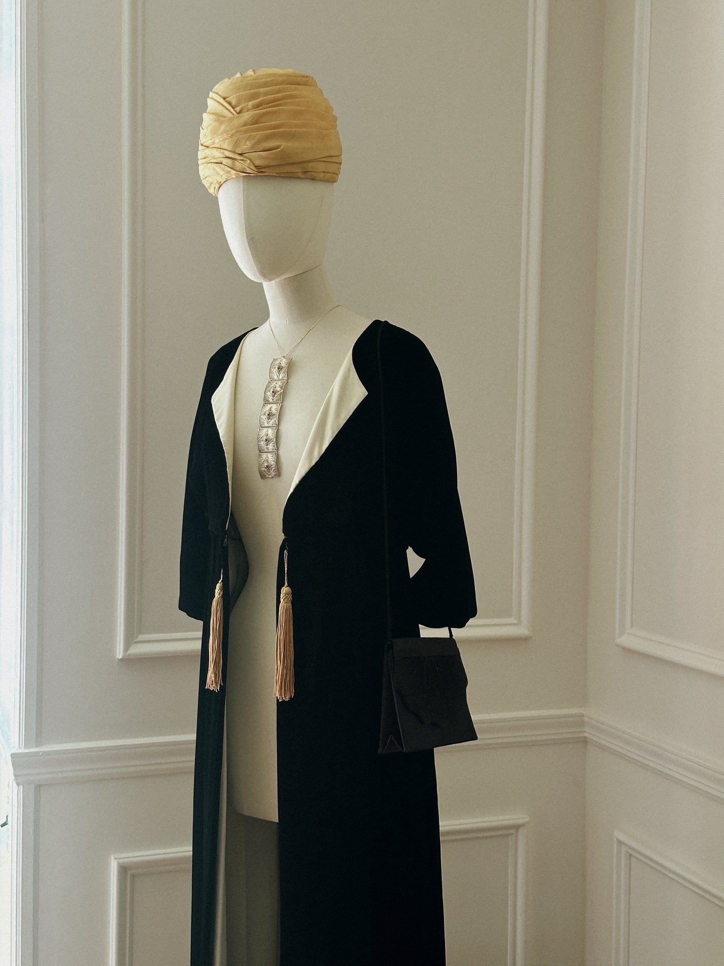 Honey Gold Jacquard Turban Hat