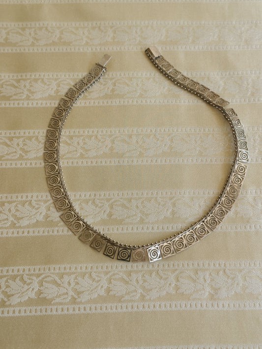 Sterling Silver Spiral Necklace