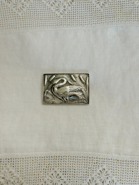 Sterling Silver Swan Brooch