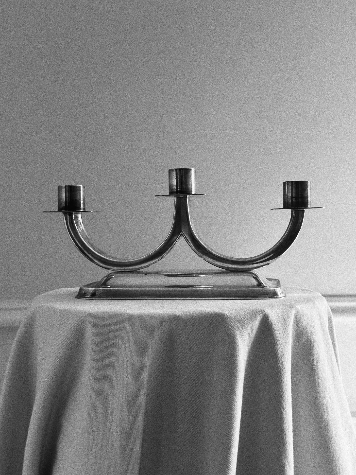 Mid-Century Silver Plated Candelabra 