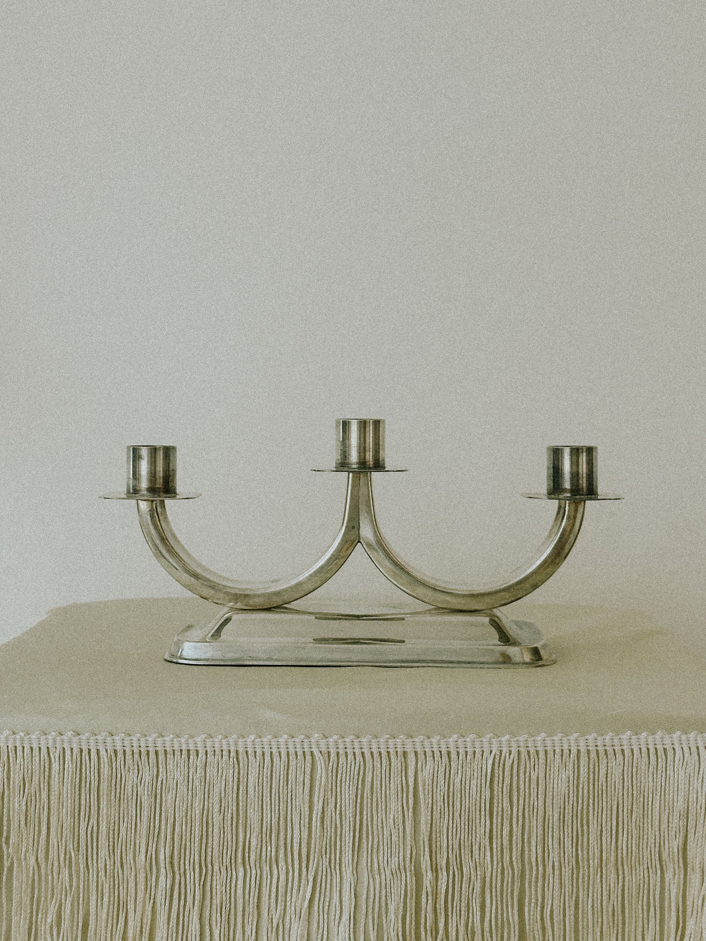 Mid-Century Silver Plated Candelabra 