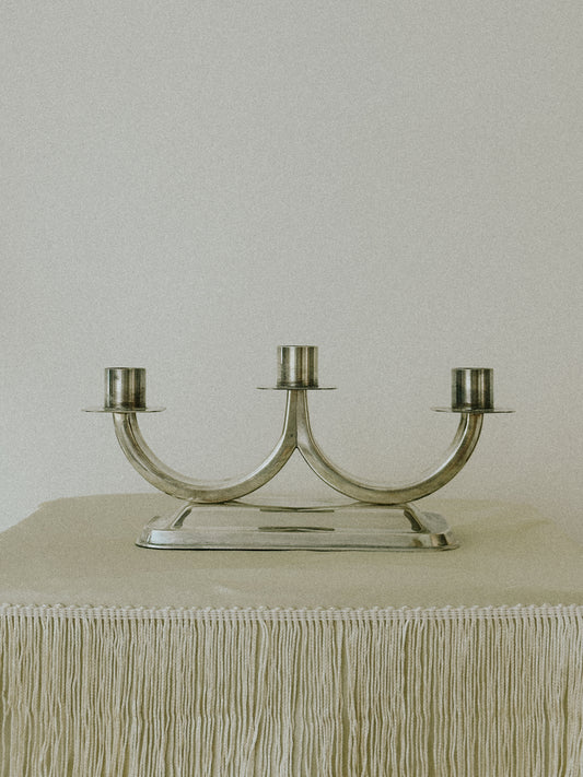Mid-Century Silver Plated Candelabra 