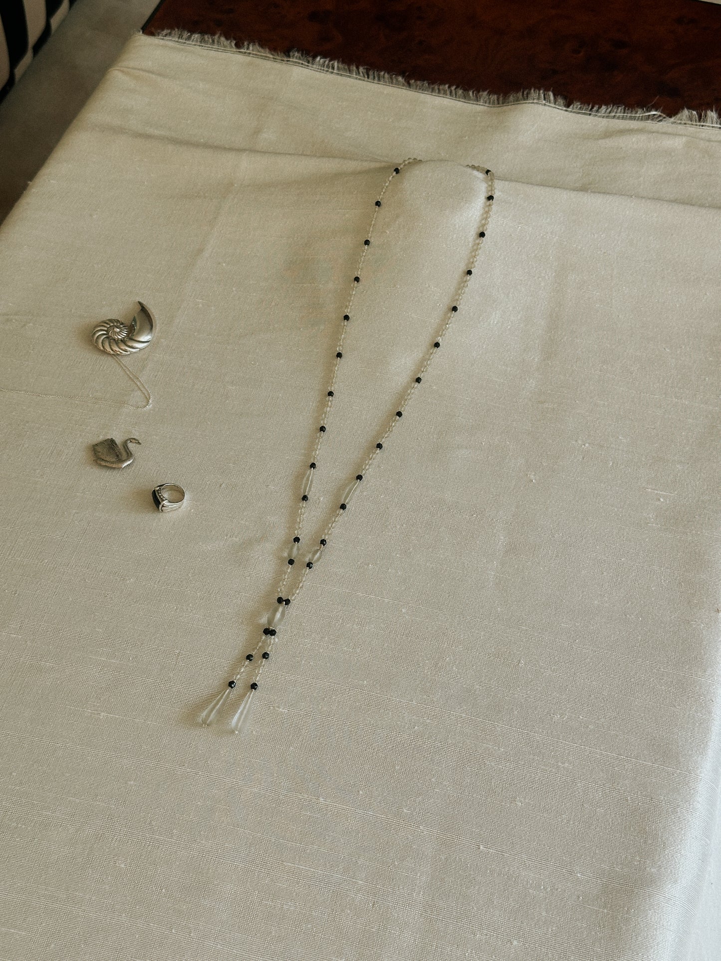 Czech Glass Lariat Necklace 