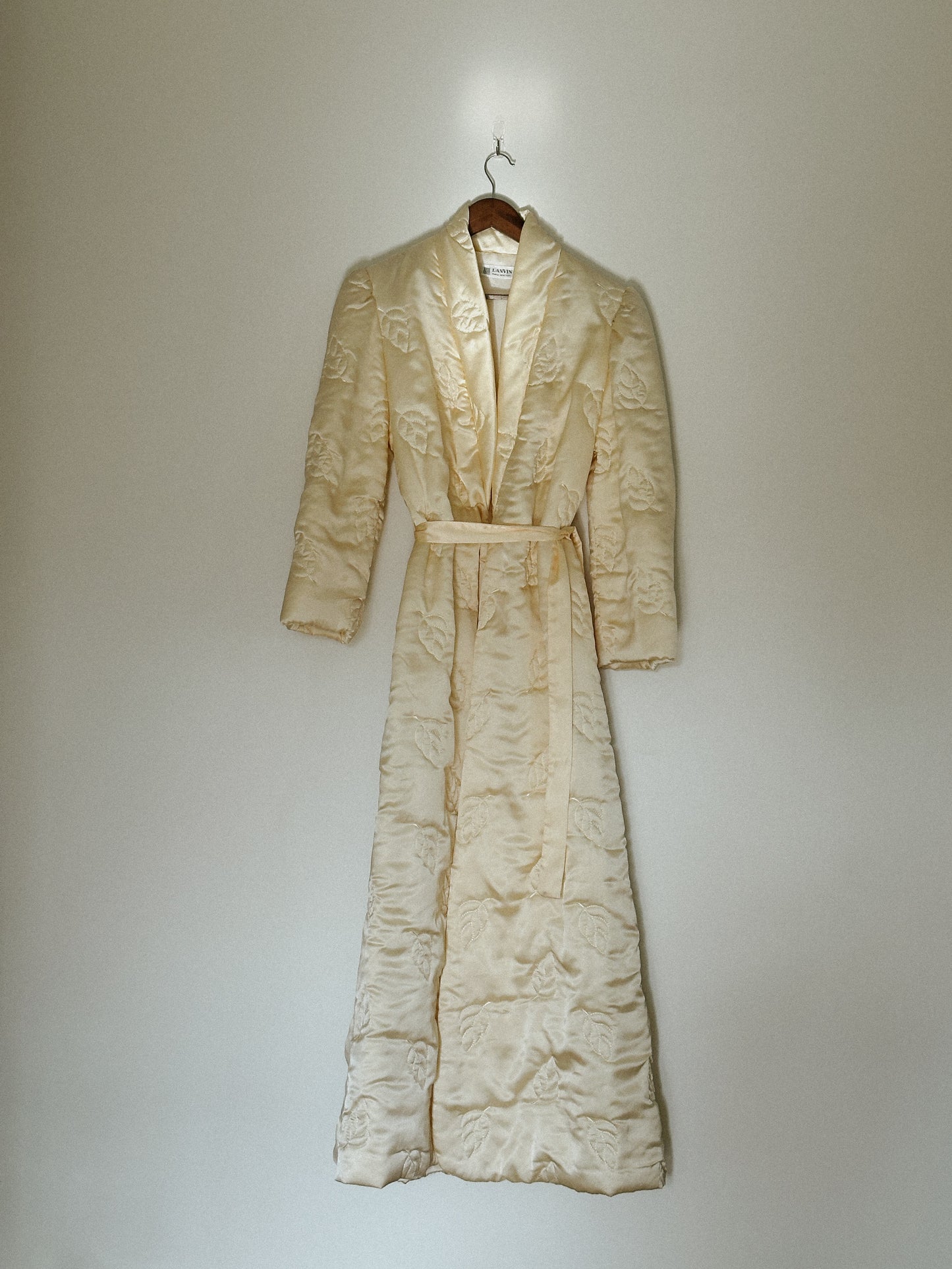 Lanvin Paris Quilted Silk Hostess Coat