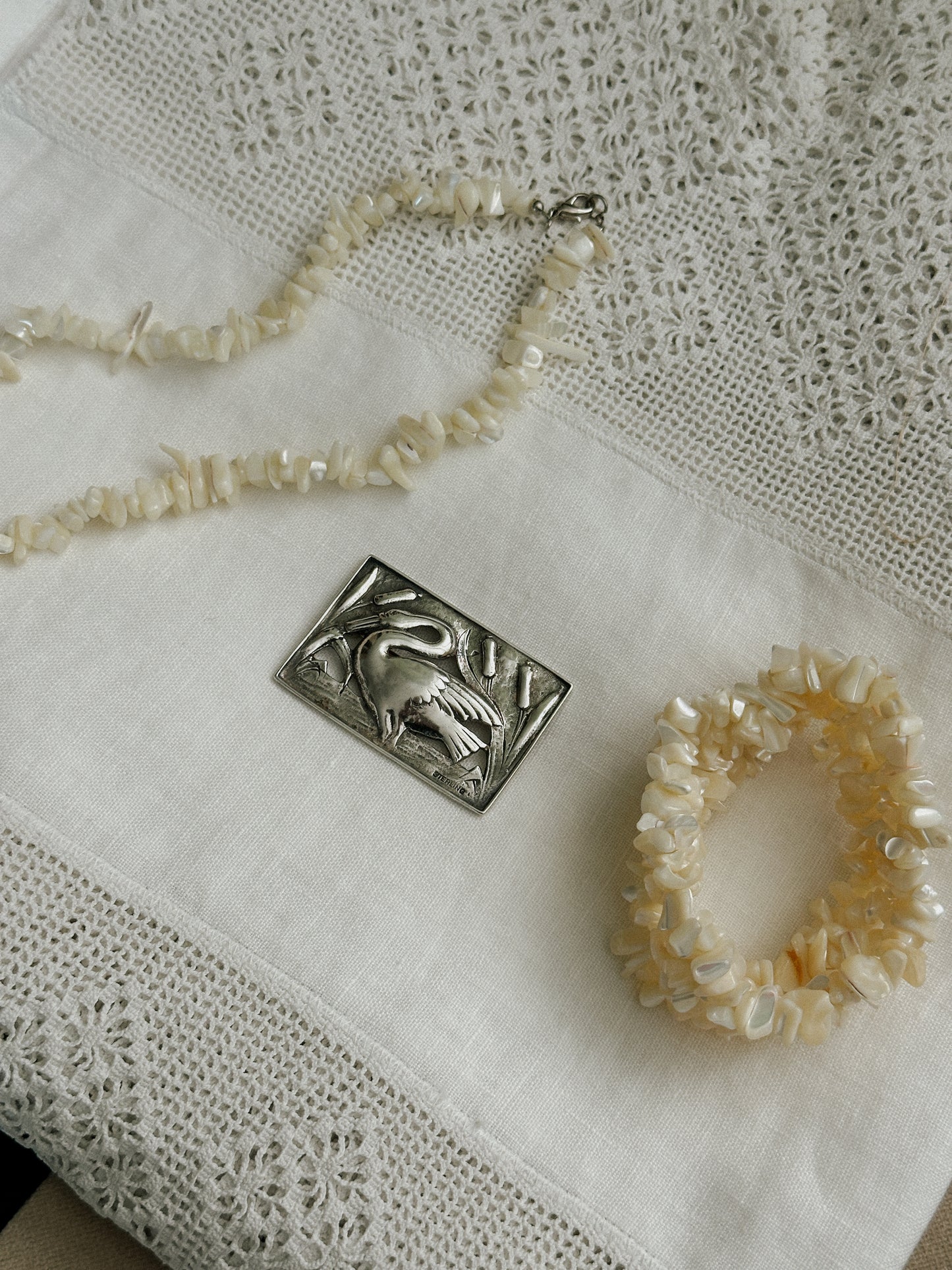 Sterling Silver Swan Brooch
