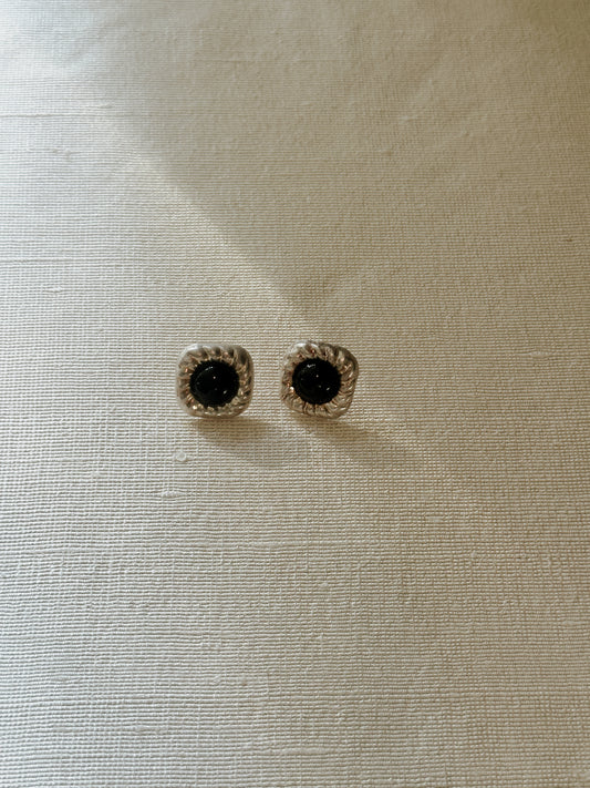 Sterling and Onyx Earrings