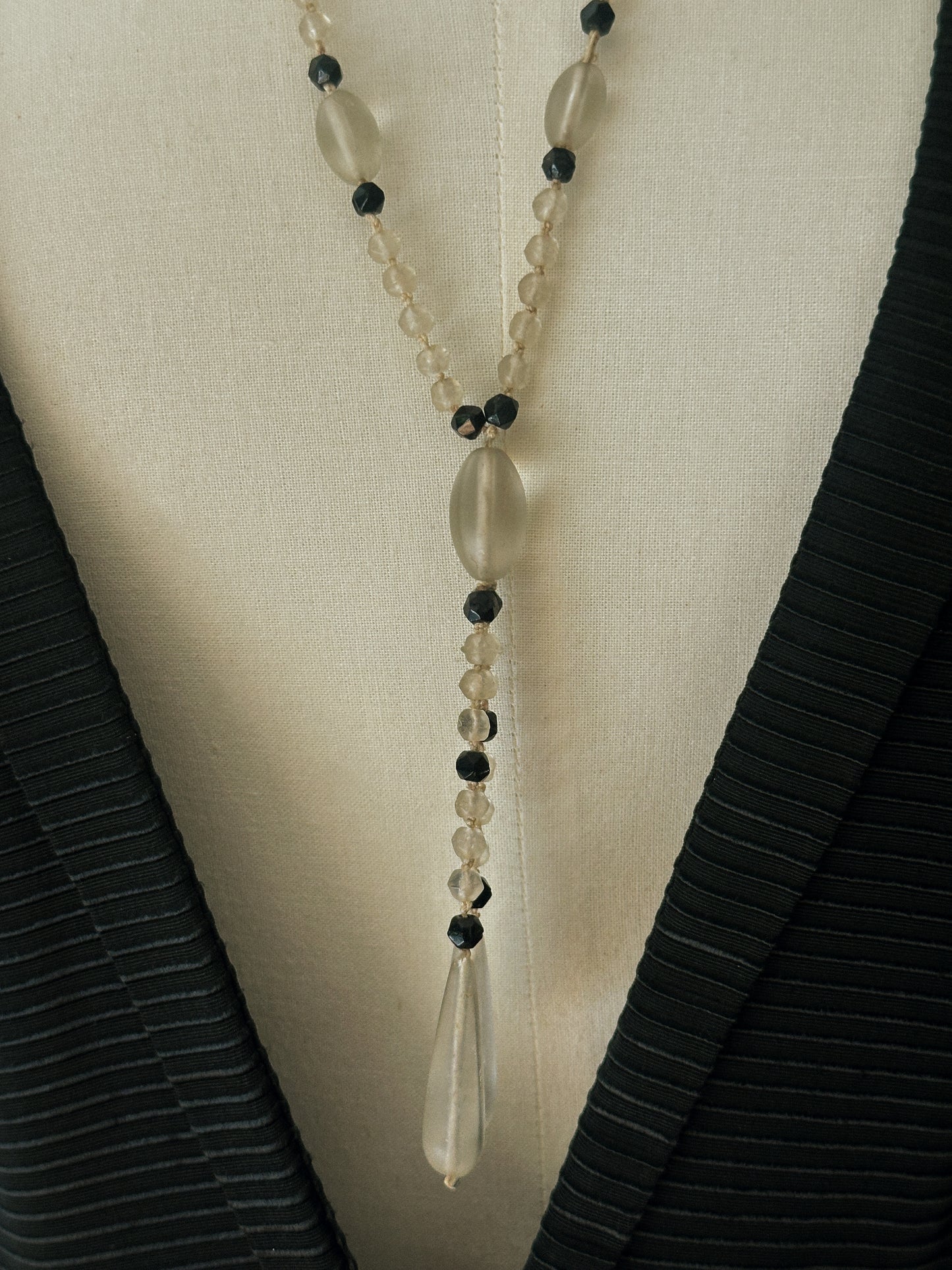Czech Glass Lariat Necklace 
