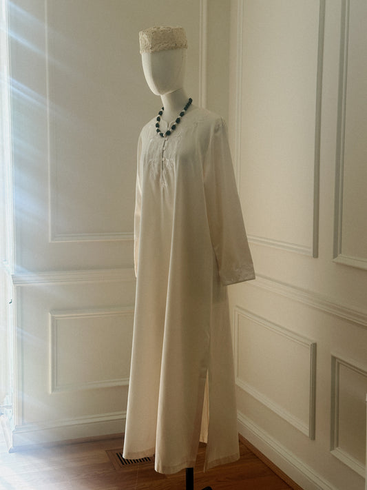 Oscar de la Renta Satin Kaftan Robe