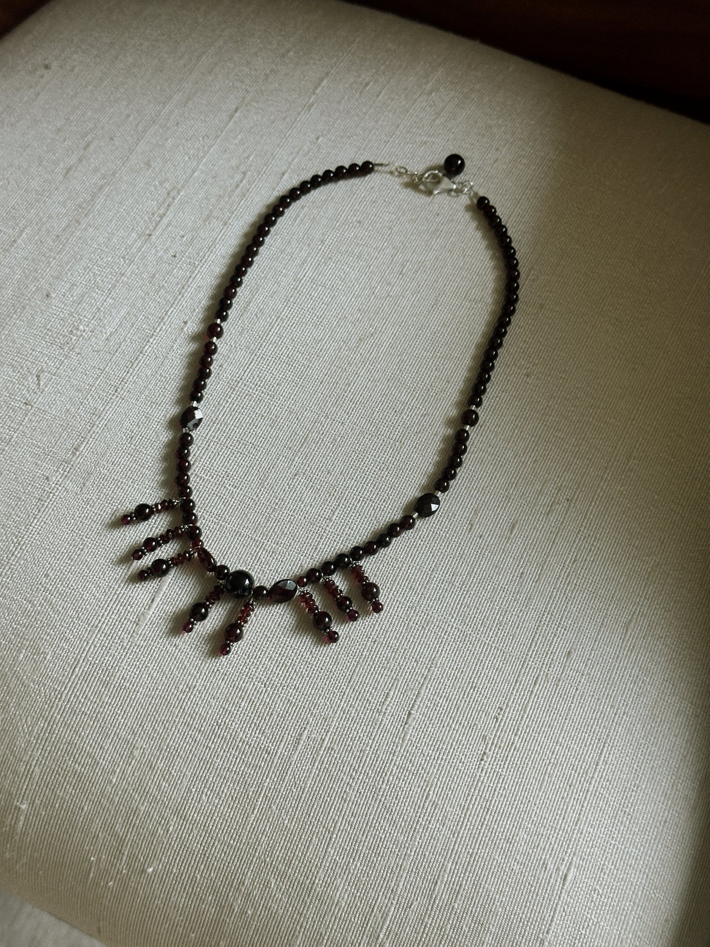 Garnet Beaded Necklace