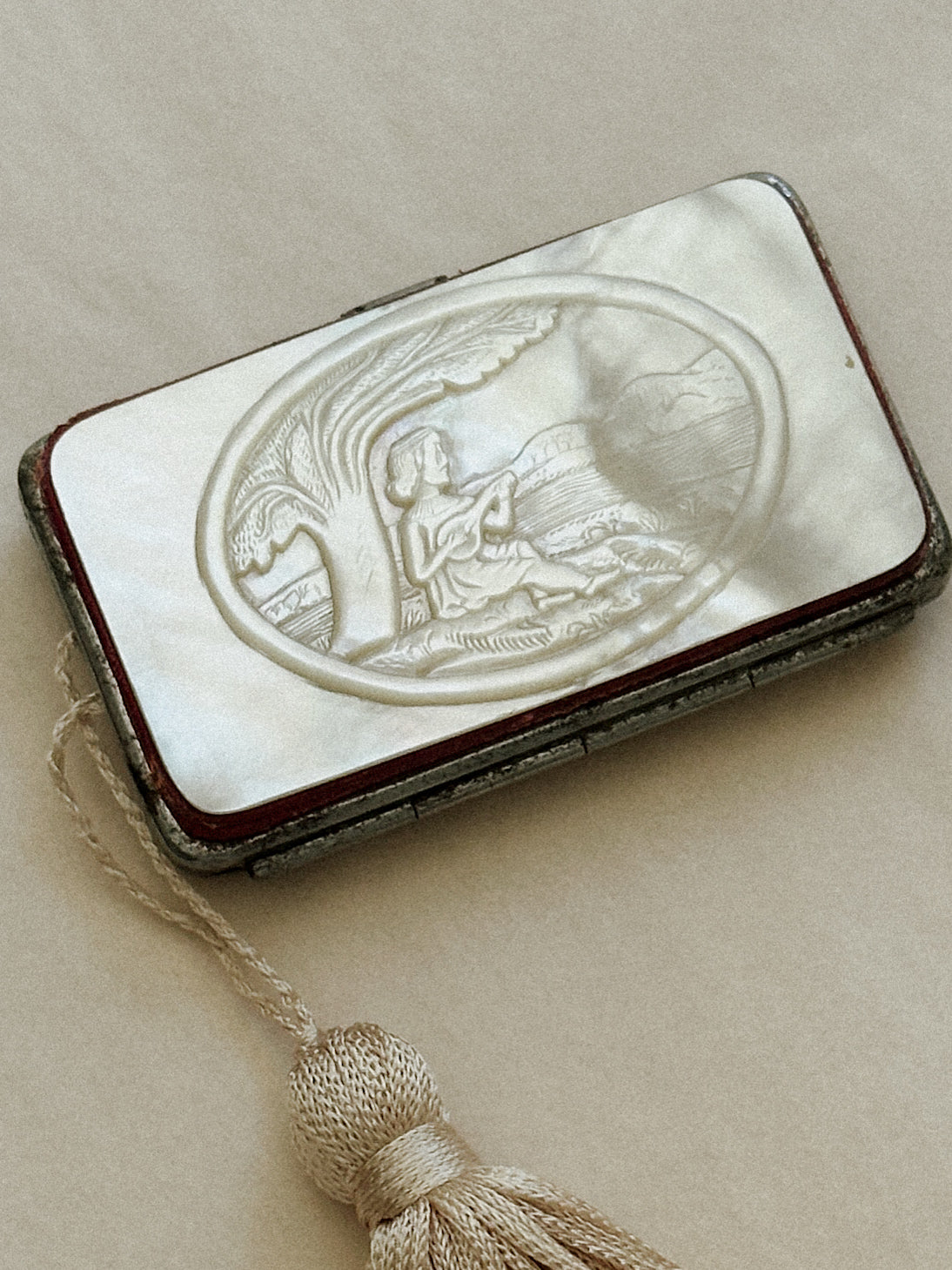 Rare Antique Mother of Pearl Coin Purse