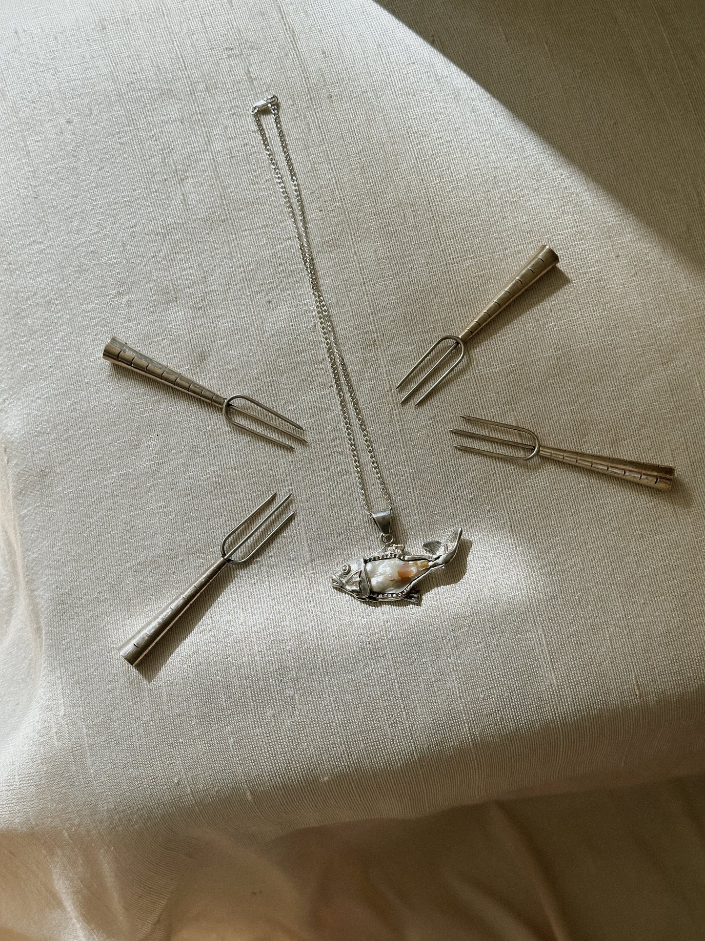 Set of Four Sterling Appetizer Forks
