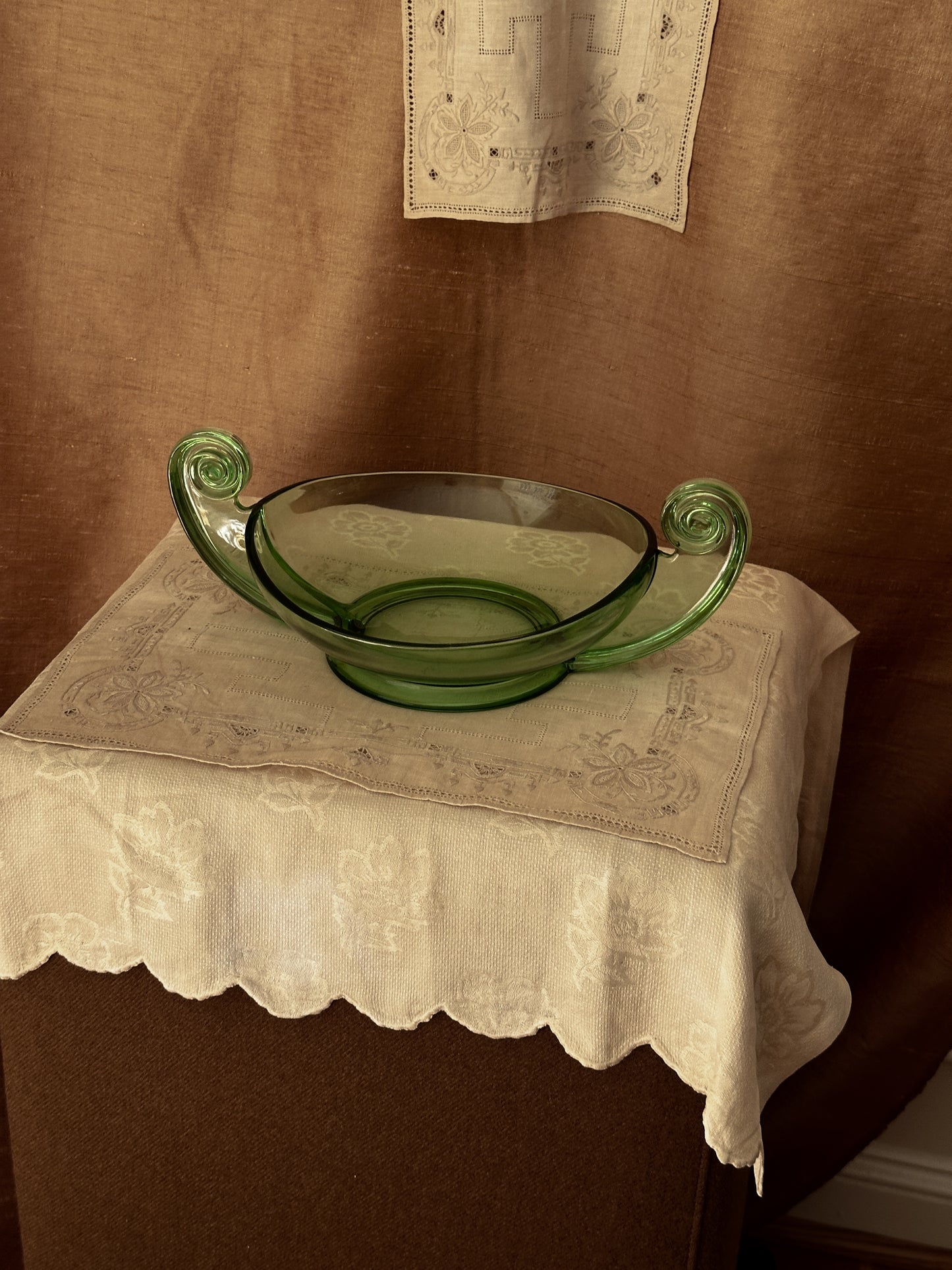Green Blown Glass Bowl