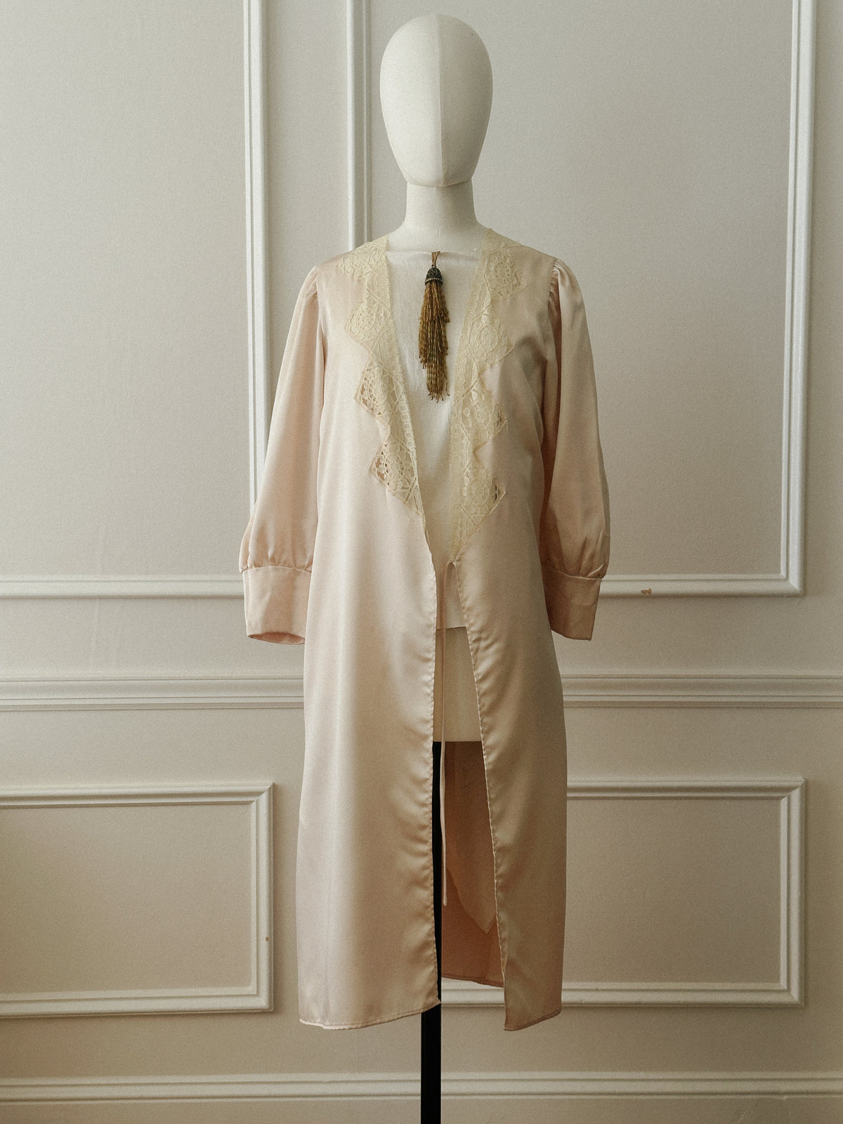 Christian Dior Satin and Lace House Robe 
