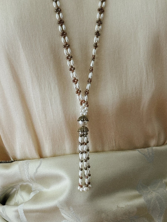 Beaded Tassel Necklace