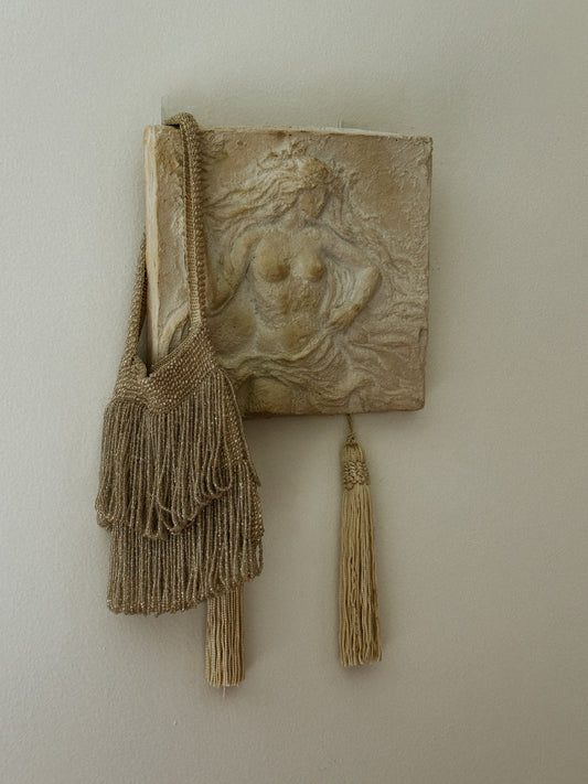 Plaster Female Form Wall Plaque